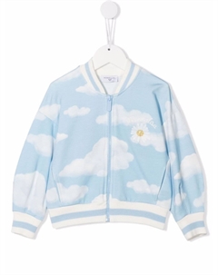 Бомбер с вышивкой, синий Monnalisa