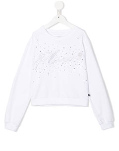 Футболка с длинными рукавами и вышитым логотипом, белый Philipp plein