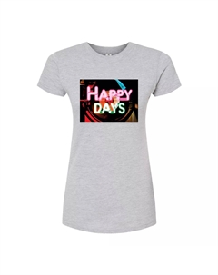 Облегающая футболка Juniors' Happy Days Jukebox, серый Licensed character