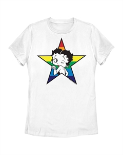 Футболка с рисунком Betty Boop Star Pride Kiss для юниоров Licensed character