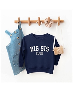 Толстовка с рисунком Big Sis Club для малышей, цвет Seafoam The juniper shop