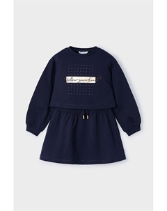 Платье и толстовка для детей, темно-синий Mayoral