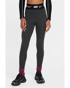 Леггинсы с высокой талией и логотипом на ленте, серый Nike