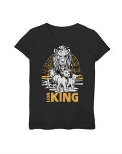 Футболка с изображением плаката и графическим рисунком Disney's «Король Лев» для девочек 7–16 лет, черный Licensed character