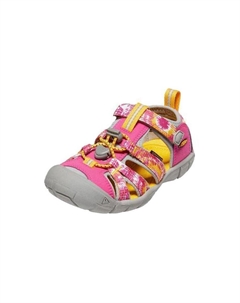 Детские сандалии Seacamp 2 GS с разноцветным узором/желтая этикетка Cohen, цвет Multi-color pattern/Cohen yellow label Keen