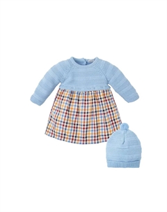 Платье для девочки в сочетании с шапочкой в ​​тон, синий Babidu