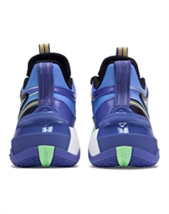 Детские баскетбольные кроссовки GS Low-top Fluorescent Pink Green/Pariwinkle Basket Purple, зеленый Xtep