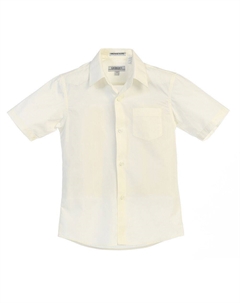 Детская однотонная классическая рубашка с короткими рукавами, цвет Ivory Gioberti
