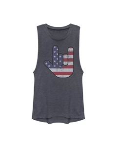 Майка с флагом США Rock On Hand для юниоров Unbranded