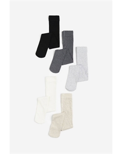 Комплект колготок, 5 предметов, белый/бежевый/черный H&m