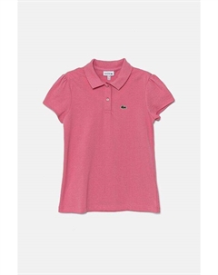 Детское хлопковое поло, розовый Lacoste