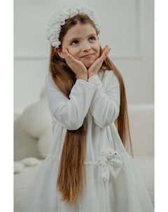 ЛИСБЕТ детское платье, белый Jamiks