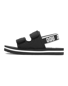 Детские сандалии с логотипом и ремешками на липучках, черный Ugg