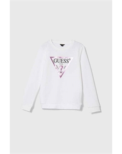 Детская хлопковая толстовка, белый Guess