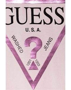 Детская хлопковая футболка, розовый Guess