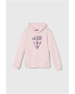 Детская хлопковая толстовка, розовый Guess