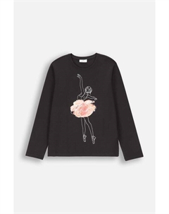 Детский лонгслив, черный Coccodrillo