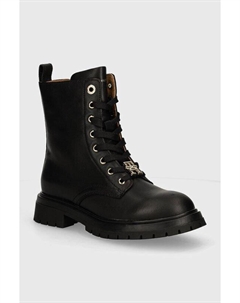 Детские кожаные сапоги, черный Tommy hilfiger