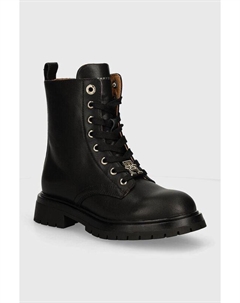 Детские кожаные сапоги, черный Tommy hilfiger