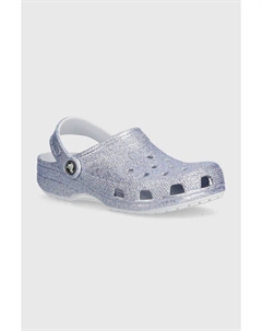 Классические детские тапочки Glitter Clog, фиолетовый Crocs