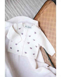 Шерстяной детский кардиган, белый Tartine et chocolat