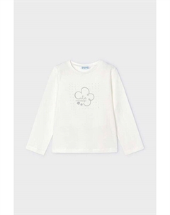 Детская хлопковая рубашка с длинным рукавом, бежевый Mayoral