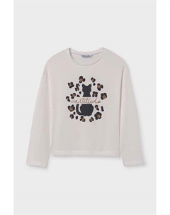 Детская хлопковая рубашка с длинным рукавом, бежевый Mayoral