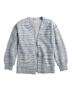 Вязаный свитер для девочек 7–20 лет обычного и большого размера, цвет Blue Space Dye So