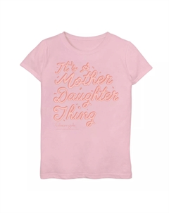Розовая футболка с надписью «Девочки Гилмор» для девочек 7–16 лет «Это вещь для мамы и дочки» Licensed character