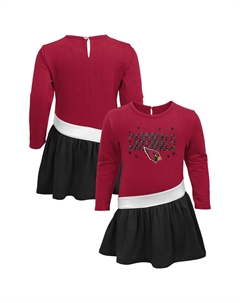 Трикотажное платье Arizona Cardinals Heart to Heart для девочек-младенцев/черное трикотажное платье Outerstuff