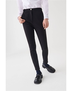 Эластичные брюки Senior Gold с завышенной талией и застежкой на кнопки, черный Next