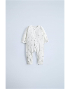 Пижама-трансформер с принтом звезд, устрично-белый Zara