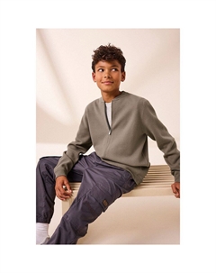 Вязаный свитер на молнии для мальчиков 4–12 лет, цвет Neutral Next