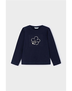 Хлопковая рубашка с длинными рукавами для мальчиков и девочек, темно-синий Mayoral