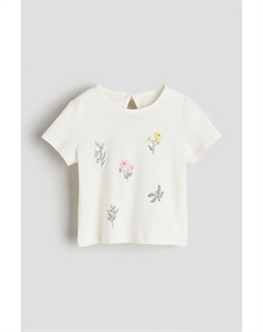 Хлопковая рубашка с мотивом, бежевый H&m