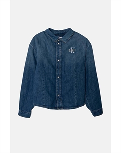 Джинсовая рубашка для мальчика/девочки, синий Calvin klein jeans