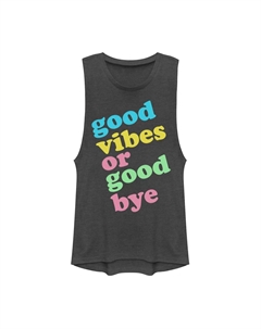 Мускулистая футболка для юниоров «Good Vibes or Good Bye» Unbranded