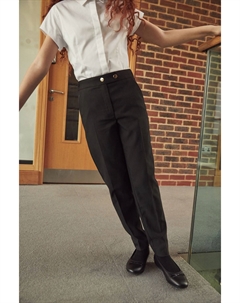 Школьные брюки с зауженными штанинами и золотыми кнопками, черный Next