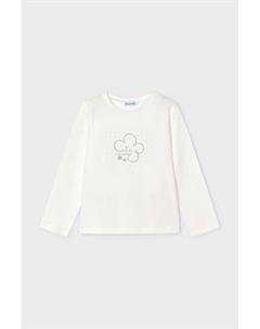 Хлопковая рубашка с длинными рукавами для мальчиков и девочек, бежевый Mayoral