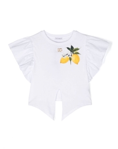 Dolce & Gabbana футболка Italian Holiday с оборками, белый Dolce&gabbana