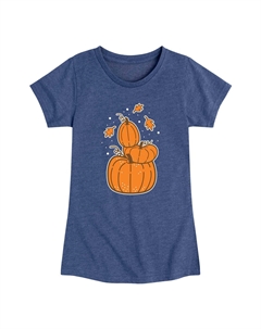 Осенняя футболка с рисунком тыквы для девочек 7–16 лет, синий Licensed character