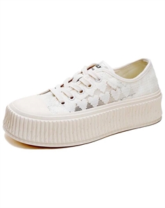 Кеды, скейтборд обувь женская низкая бежевая Mulinsen