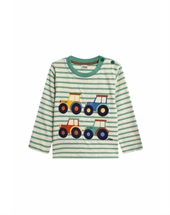 Рубашка с длинным рукавом TRACTOR APPLIQUÉ, REGULAR FIT, бежевый Jojo maman bébé