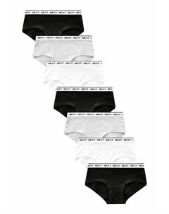 Трусы 7 PACK SPARKLE HIPSTER, черный/белый/серый Next