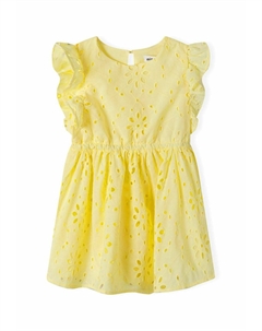 Летнее платье BROIDERY FRILL SLEEVES, желтый Minoti
