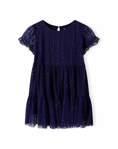 Элегантное платье SPARKLE SEQUIN SHORT SLEEVE, PARTY, темно-синий Minoti