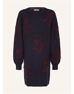 Вязаное платье из блестящей пряжи, синий Tommy hilfiger