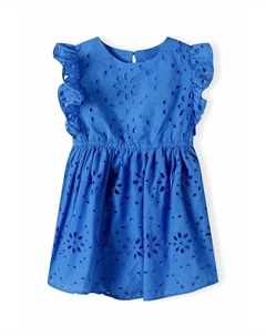 Летнее платье BROIDERY FRILL SLEEVES, синий Minoti