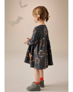 Легкое платье HALLOWEEN LONG SLEEVE, REGULAR FIT, черный Next