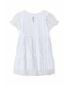 Элегантное платье SPARKLE SEQUIN SHORT SLEEVE, PARTY, белый Minoti